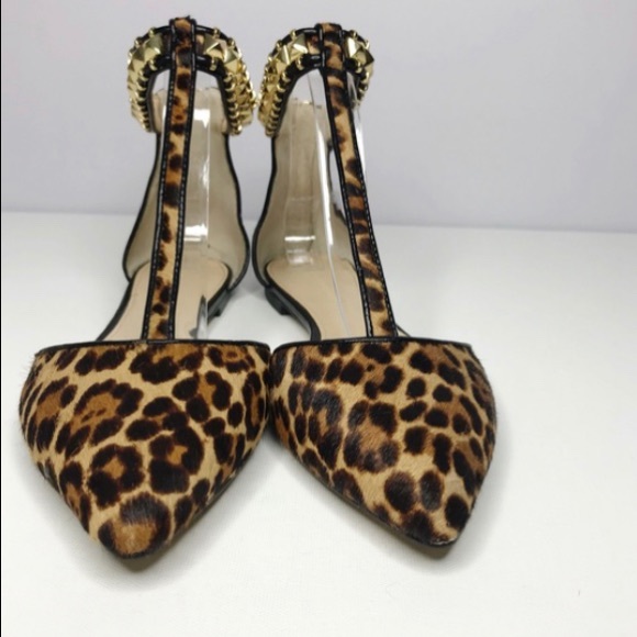 Banana Republic Leopard Studded T-Strap Flats - Picture 2 of 5